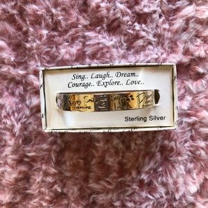 Sterling Silver Encouragement Cuff Bracelet